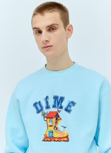 Dime House Crewneck Sweatshirt Blue dmt0154009