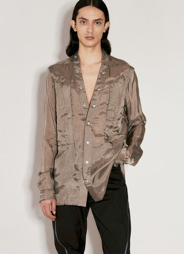 Rick Owens Larry Fogpocket Shirt Brown ric0155003