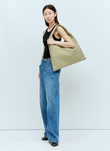ラージホップ ショルダーバッグ Bottega Veneta ラージホップ ショルダーバッグ グリーン bov0256007