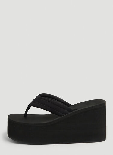 Logo Print Wedge Sandals Coperni Logo Print Wedge Sandals Black cpn0251013