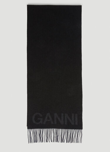 GANNI 流苏围巾 黑色 gan0253052
