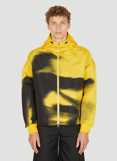 Alexander McQueen Printed Windbreaker Jacket Yellow amq0150008