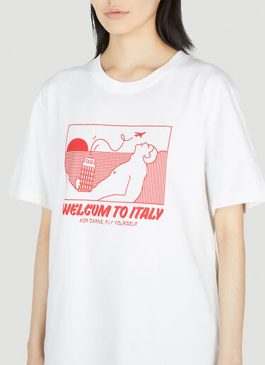 Carne Bollente Welcum to Italy T-Shirt White cbn0352014