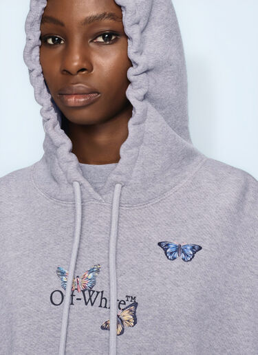 Off-White Bookish Butterfly Hooded Sweatshirt Grey ofw0260020