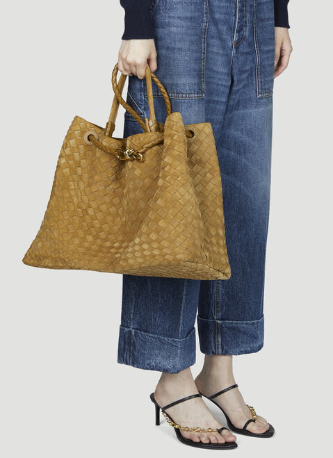 Bottega Veneta ラージ  アンディアーモ  ハンドバッグ ブラウン bov0255070