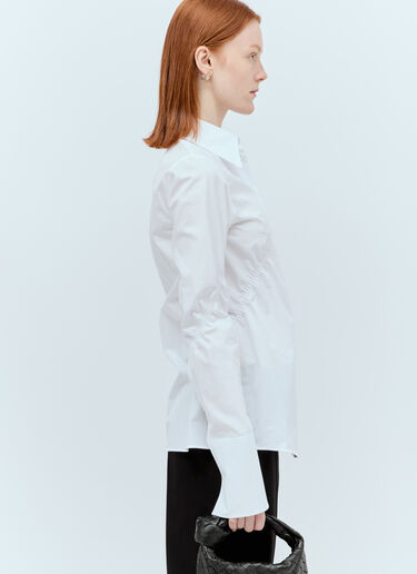 Sportmax Ruched Poplin Shirt White spx0255006