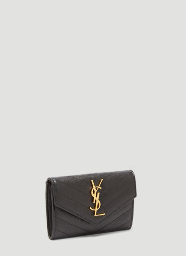 Saint Laurent Monogram Logo Plaque Wallet