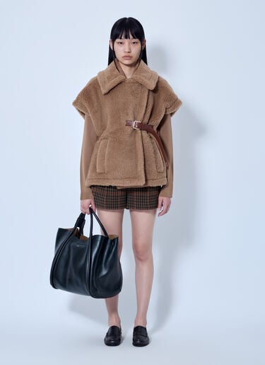 LN-CC® - Max Mara: Belted Teddy Cape - Camel Max Mara Belted Teddy Cape Camel max0266082