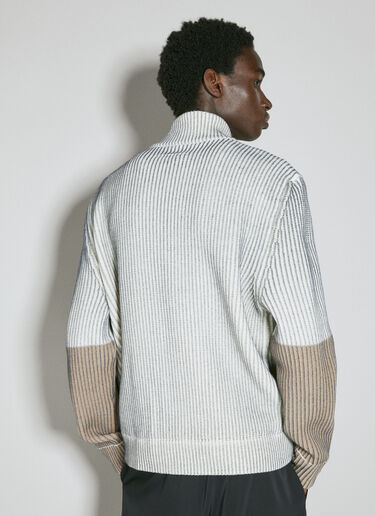 MM6 Maison Margiela Zip-up Stripe Sweatshirt Grey mmm0153003