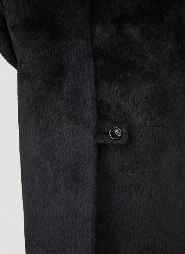 Courrèges Oversized Hairy Coat Black cou0150004