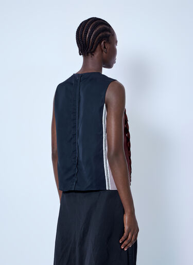 LN-CC® - Marni: Sequin Embellished Sleeveless Top - Burgundy Marni Sequin Embellished Sleeveless Top Burgundy mni0266006