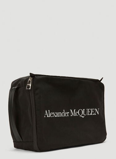 Alexander McQueen ロゴキャンバスポーチ ブラック amq0144029