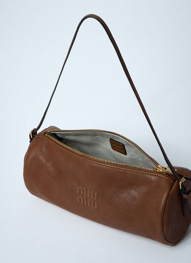 Miu Miu Leather Aviator Handbag Brown miu0261025