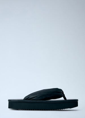 Rick Owens Hollywood Flip Flop Leather Sandals Black ric0163038