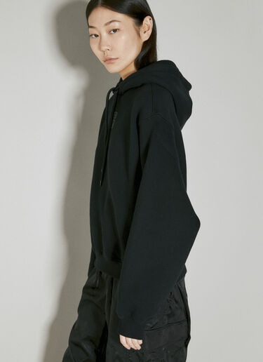 徽标蓬松连帽运动衫 Alexander Wang 徽标蓬松连帽运动衫 黑色 awg0254003
