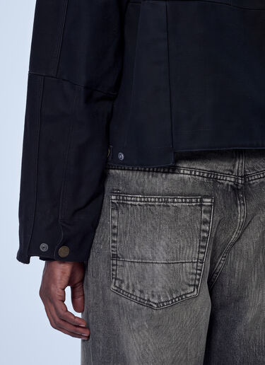 LN-CC® - VETEMENTS: Cut-Up Workwear Jacket - Black VETEMENTS Cut-Up Workwear Jacket Black vet0166001
