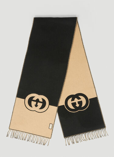 Gucci Double G Bicolour Scarf Beige guc0153091