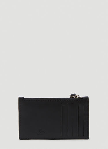 Valentino 로고 프린트 카드 홀더 블랙 val0149056