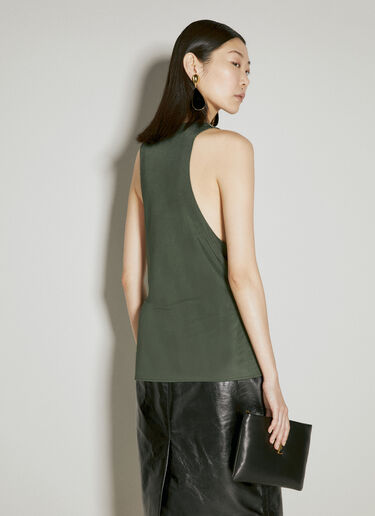 Saint Laurent Cassandre Tank Top Green sla0254024