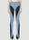 Mugler Structured Contrast Panel Jeans Black mug0251013