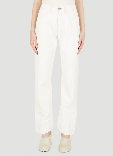 Jil Sander 直筒牛仔裤 白 jil0248002