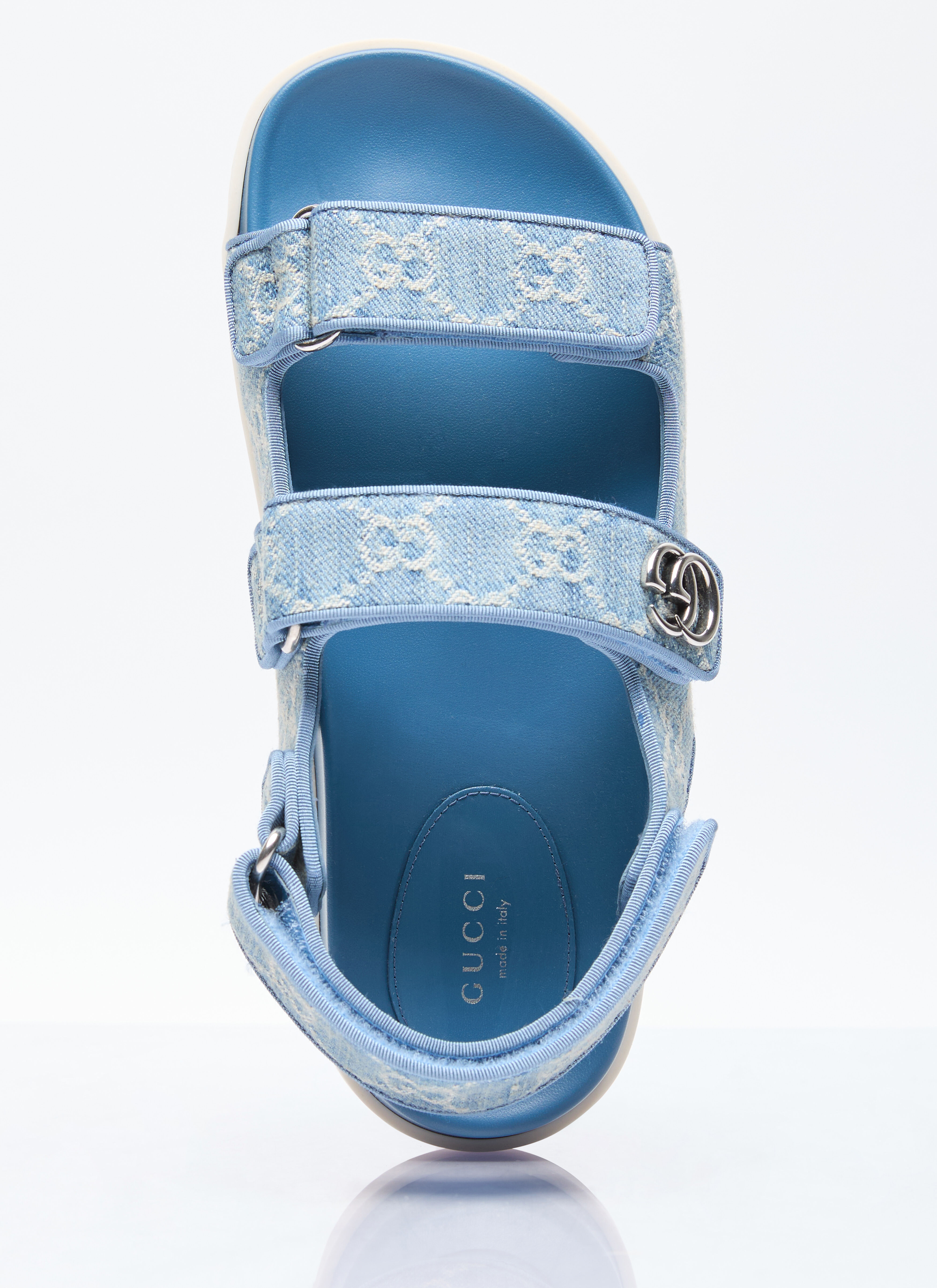 Gucci Women s GG Denim Sandals in Blue LN CC