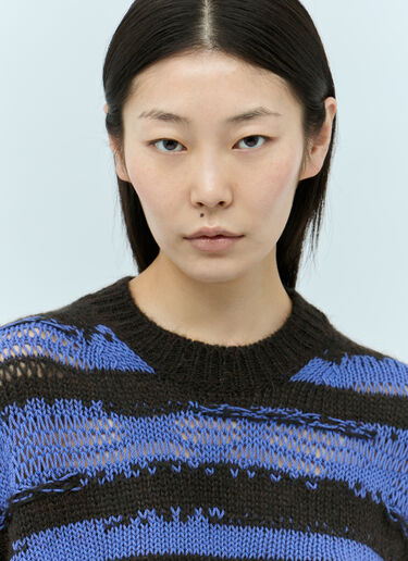 Acne Studios 仿旧条纹毛衣 紫色 acn0255004