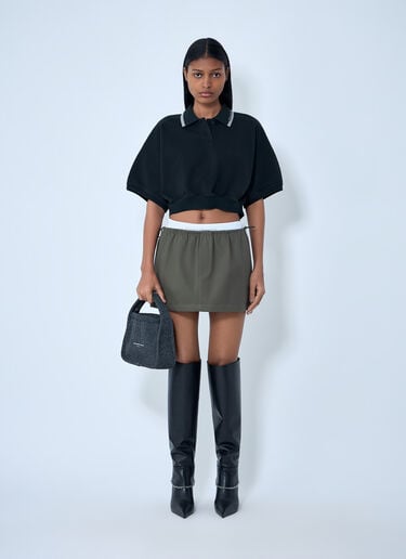 Alexander Wang Cropped Polo Shirt Black awg0263022