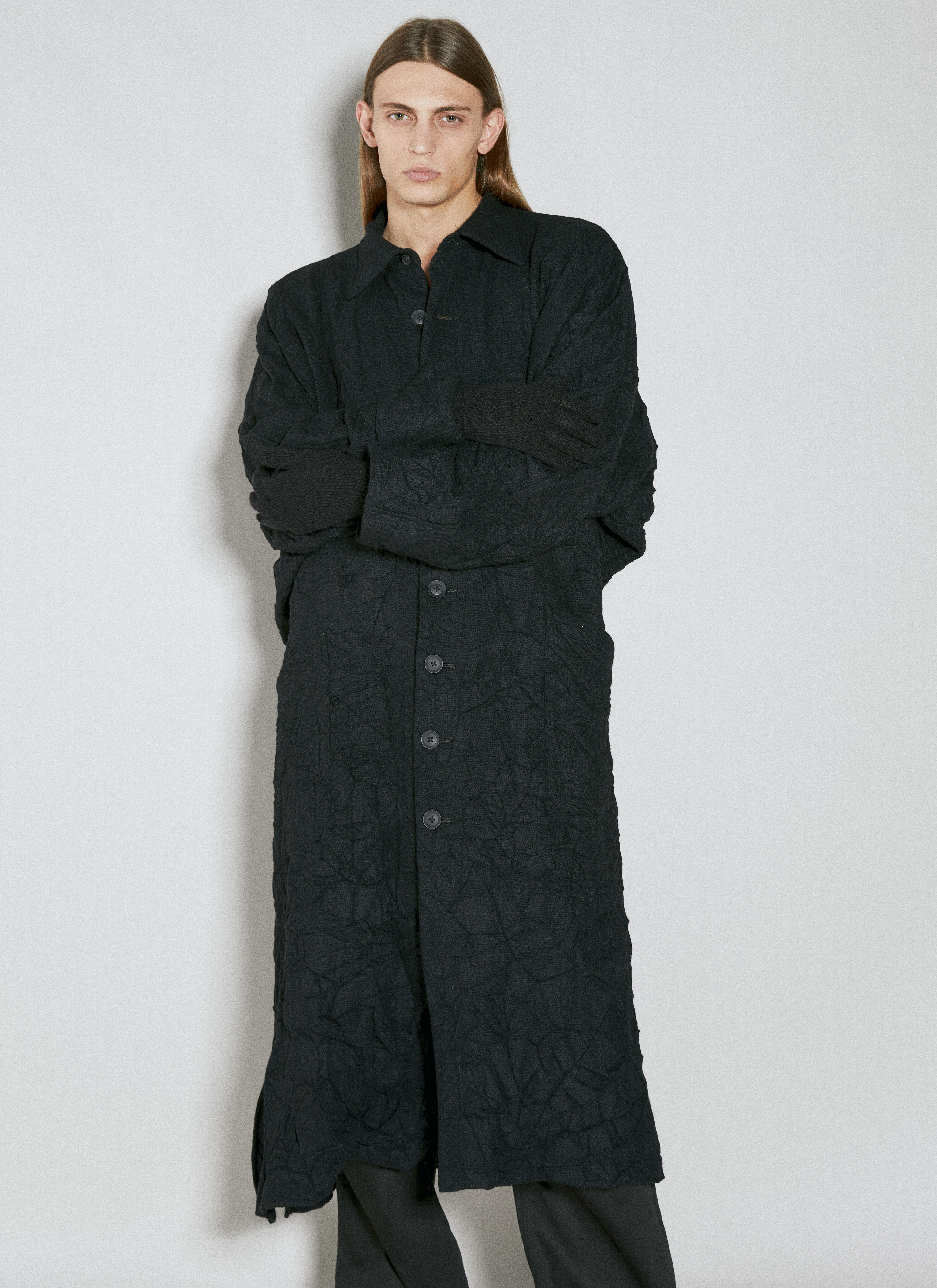 UNDERCOVER Wrinkled Coat Black und0152012