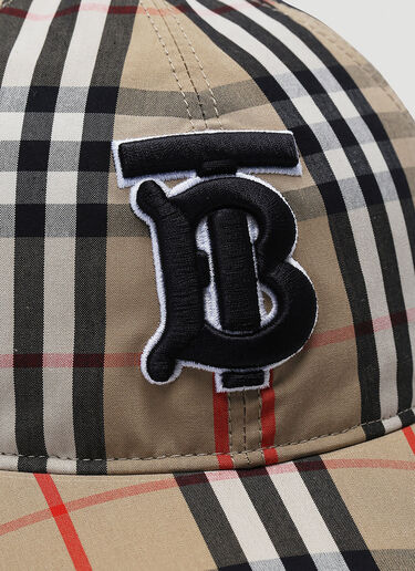 TB Vintage Check Baseball Cap Burberry TB Vintage Check Baseball Cap Beige bur0351006
