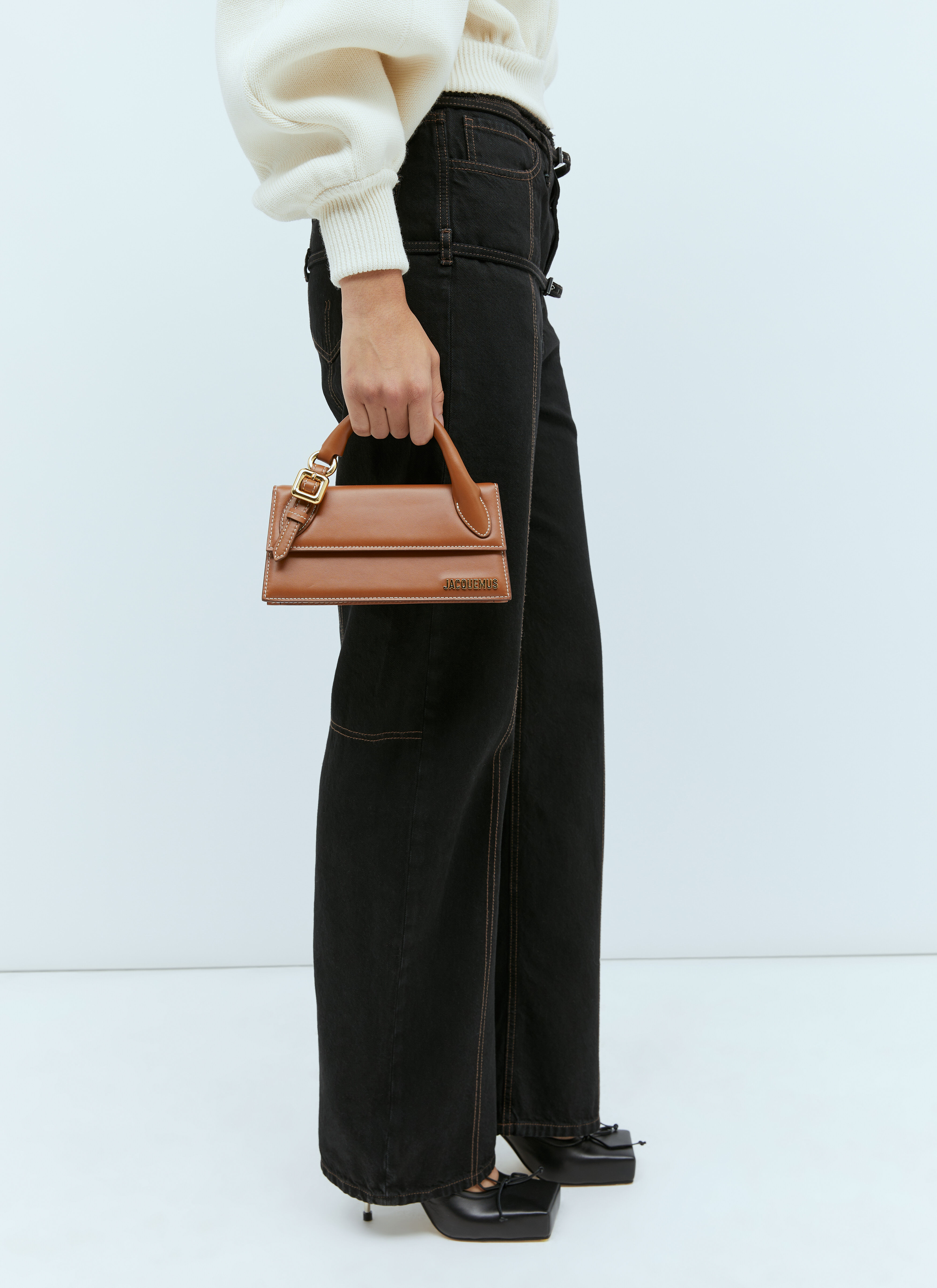 Jacquemus Women s Le Chiquito Long Boucle Handbag in Brown LN CC