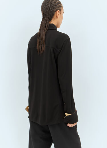 Bottega Veneta Fluid Long-Sleeve Shirt Black bov0258003