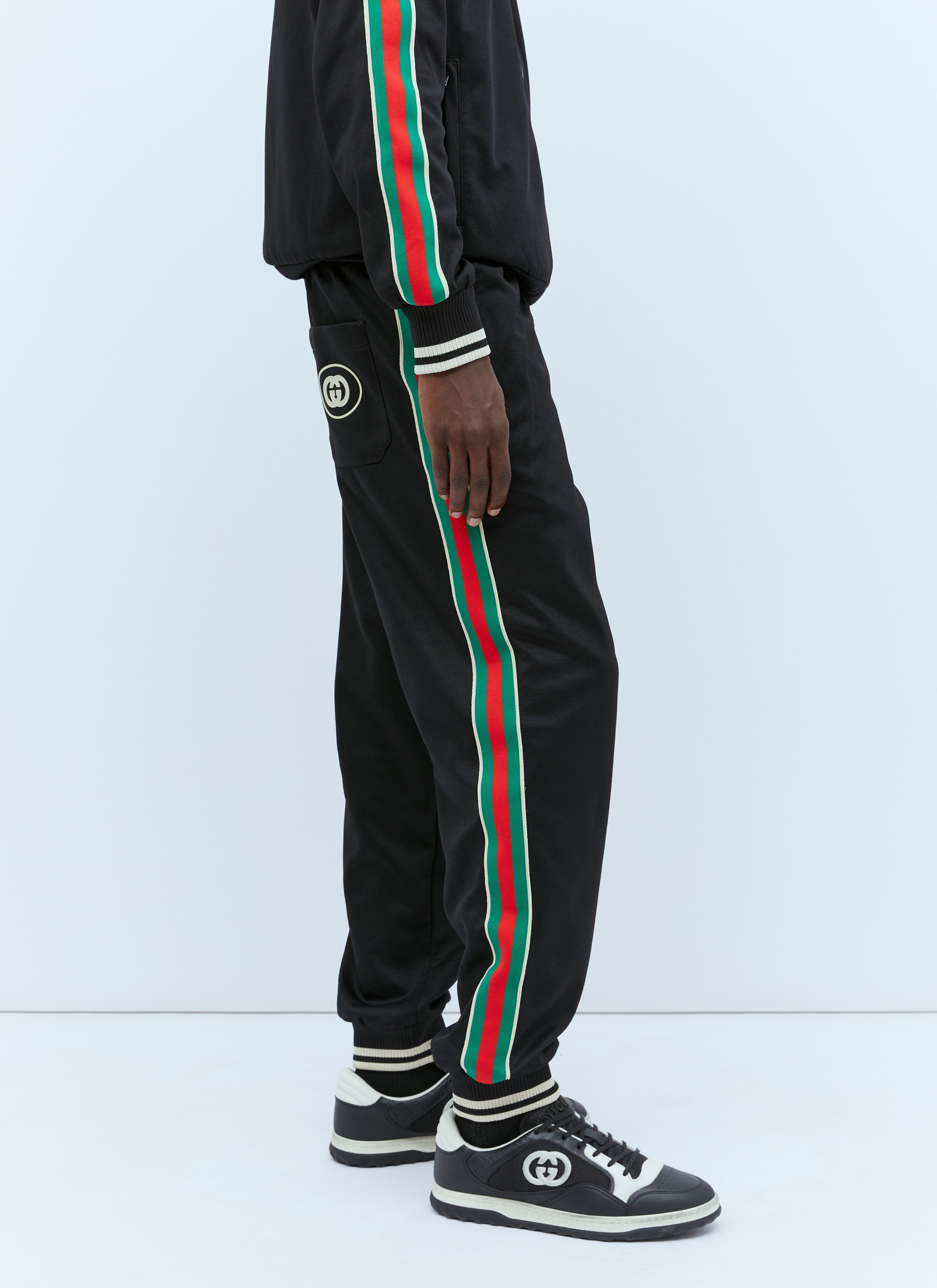 Gucci Men s Technical Jersey Track Pants in Black LN CC
