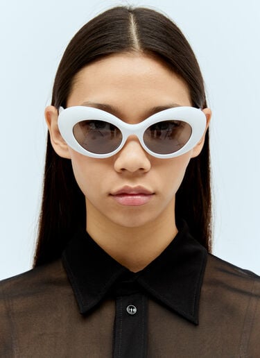 Versace Oval Cat-Eye Sunglasses White lxv0255001