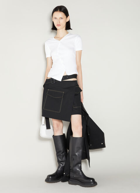 Helmut Lang ツイストTシャツ ブラック hlm0253003