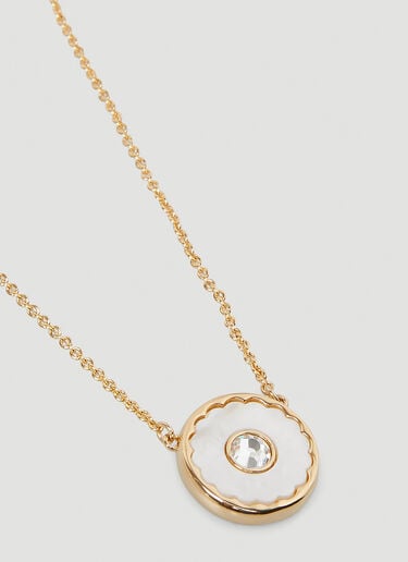Marc Jacobs Mother of Pearl Medallion Necklace Gold mcj0250055