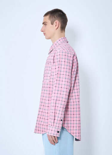 Printed Leather Shirt Bottega Veneta Printed Leather Shirt Pink bov0159004