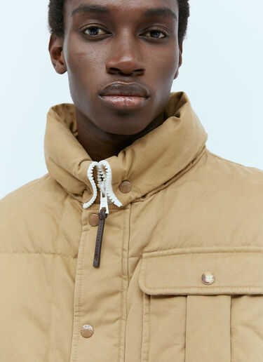 Moncler x Palm Angels Fieldrush 短款羽绒服  棕色 mpa0355001