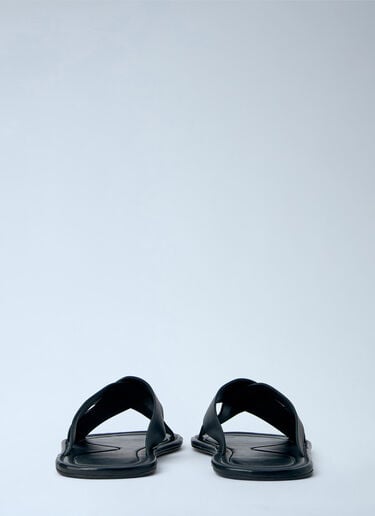 The Row Malick Crossed-Strap Sandals Black row0164011