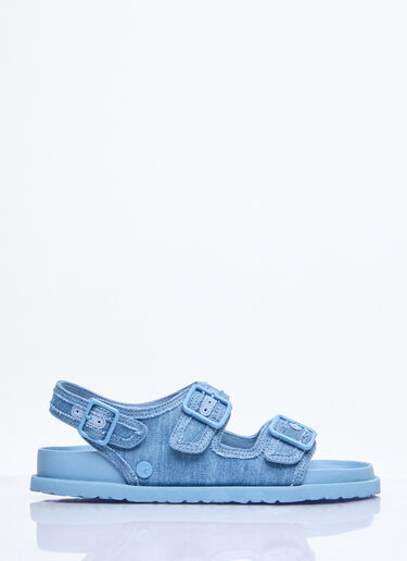 Birkenstock 1774 Milano Stone Washed Denim Sandals Blue brs0158002