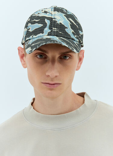 Acne Studios Camo Printed Baseball Cap Blue acn0157040