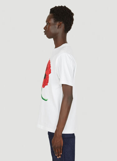 Kenzo Poppy Print T-Shirt White knz0150030