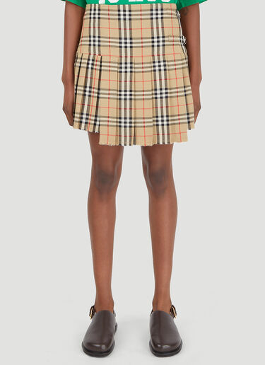 Burberry Zoe Kilt Skirt Beige bur0246092