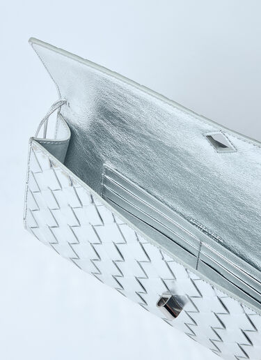 Bottega Veneta Long Andiamo Clutch Silver bov0259071