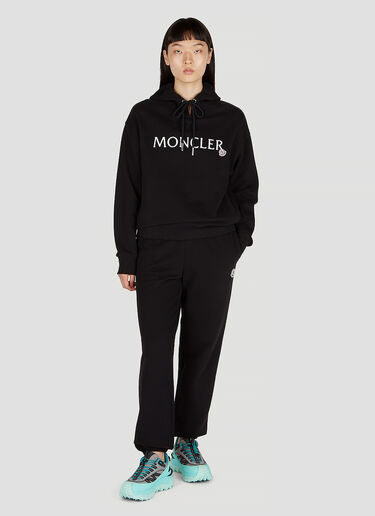 Moncler Logo Patch Track Pants Black mon0252038