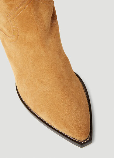 Isabel Marant Dahope Suede Cowboy Boots Camel ibm0253024