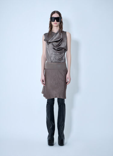 Rick Owens A Line Bias Skirt Grey ric0263027