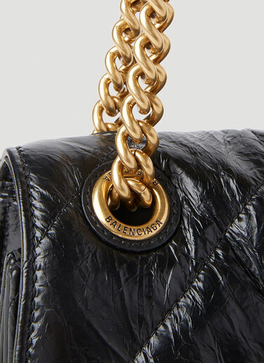 Balenciaga クラッシュ チェーン スモール ショルダーバッグ ブラック bal0252023