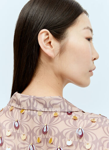 Dries Van Noten Embellished Silk Shirt Pink dvn0256029
