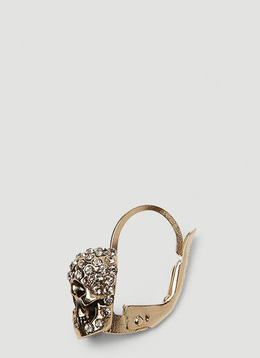Alexander McQueen Pave Skull Earrings Gold amq0249088